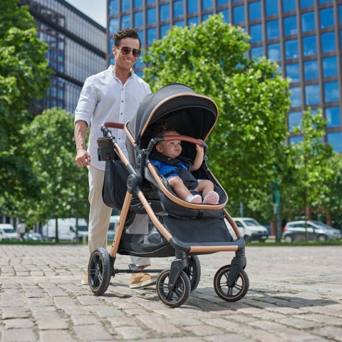 Wózek wielofunkcyjny ESME Pro 3w1 Moonlight Grey + Mink Pro 2 Kinderkraft