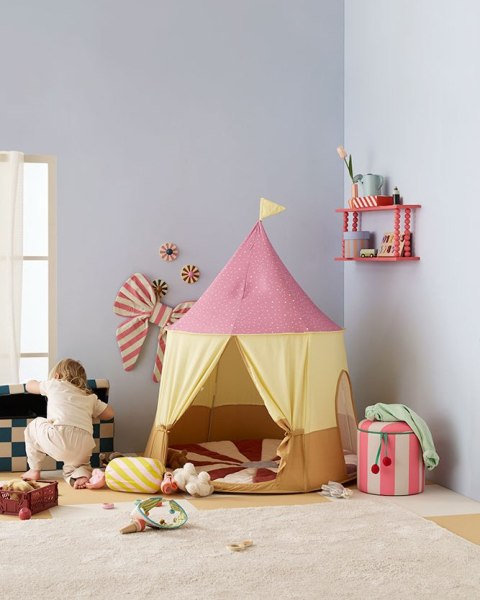 Kid's Concept - Pufa ze schowkiem w szachownicę - 80 cm, check teal
