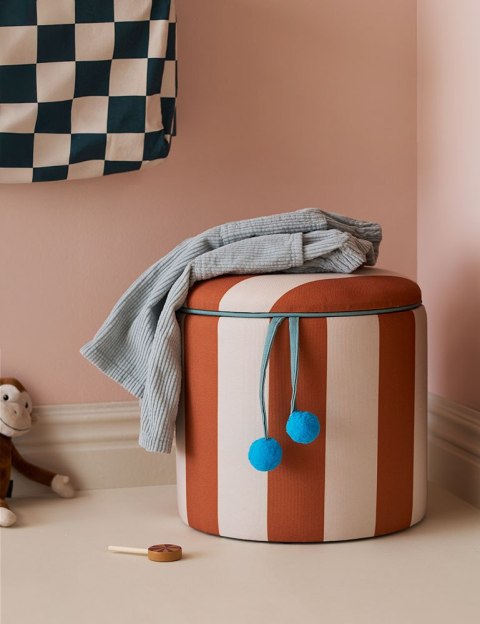 Kid's Concept - pufa cylindryczna ze schowkiem, brązowy