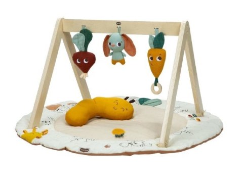 Gimnastyka/mata edukacyjna z drewnianym stojakiem - Garden of Adventures Tiny Love