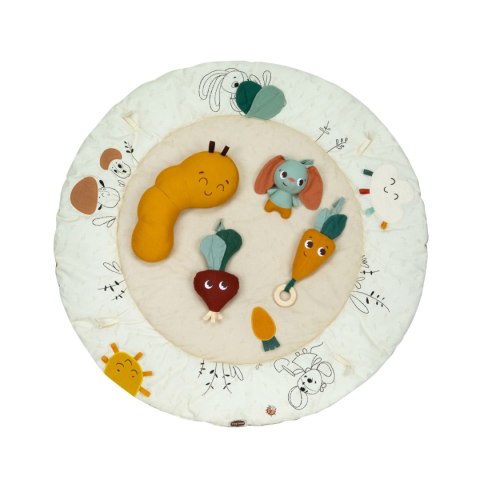 Gimnastyka/mata edukacyjna z drewnianym stojakiem - Garden of Adventures Tiny Love