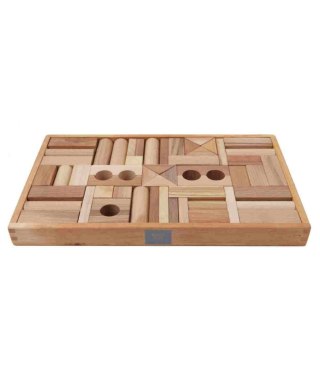 Wooden Story Drewniane Klocki w Skrzynce - Naturalne, 54 Elementy