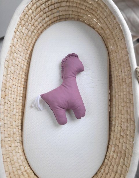Konik LUCKY miękka maskotka z bawełny dla niemowląt - Róż retro