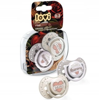 LOVI 22/866 Smoczek silikonowy dynamiczny 0-6m 2 szt Love