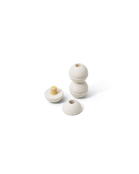 MODU - Foam Balls zestaw 3 piłek piankowych, sand grey / honey yellow