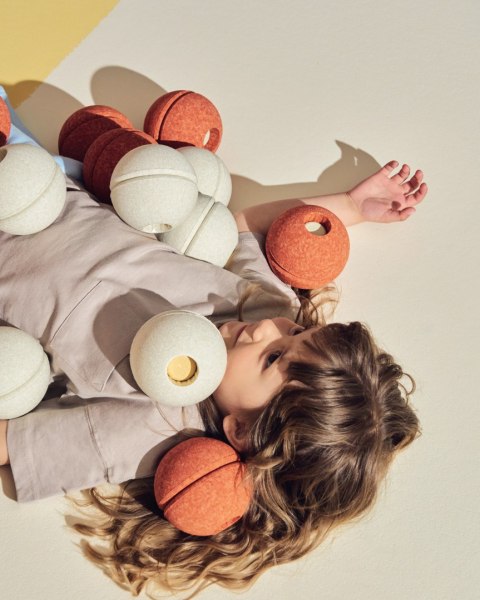 MODU - Foam Balls zestaw 3 piłek piankowych, sand grey / honey yellow