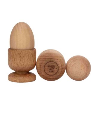 Wooden Story Zestaw Montessori Jajko, Kula i Kwadrat