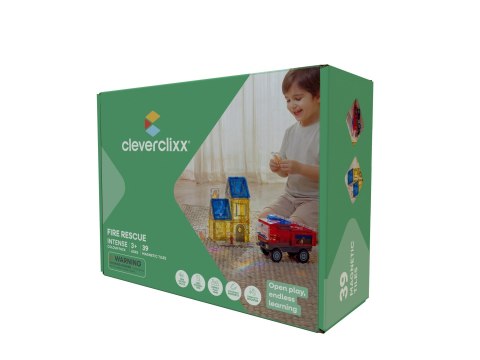 CLEVERCLIXX - klocki magnetyczne Fire Rescue Pack Intense - 39 el.