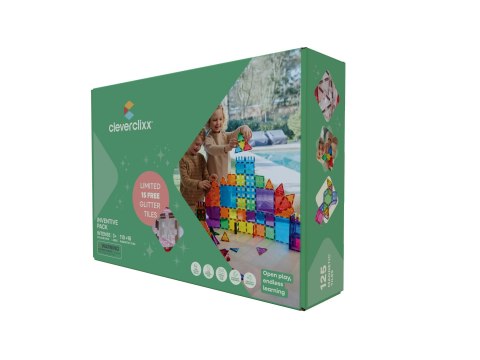 CLEVERCLIXX - kocki magnetyczne Inventive Pack Intense - 110 el. + 15 el. gratis