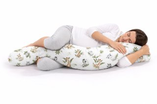 Poduszka ciążowa Longer dla kobiet w ciąży do spania + zdejmowana poszewka - Little Safari