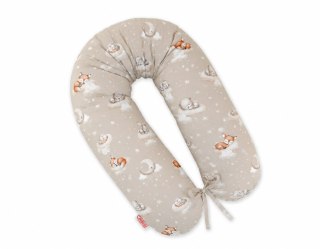 Poduszka ciążowa Longer dla kobiet w ciąży do spania + zdejmowana poszewka - Twinkle Woodland