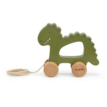 Drewniana zabawka do ciągnięcia - Dinozaur Trixie Baby