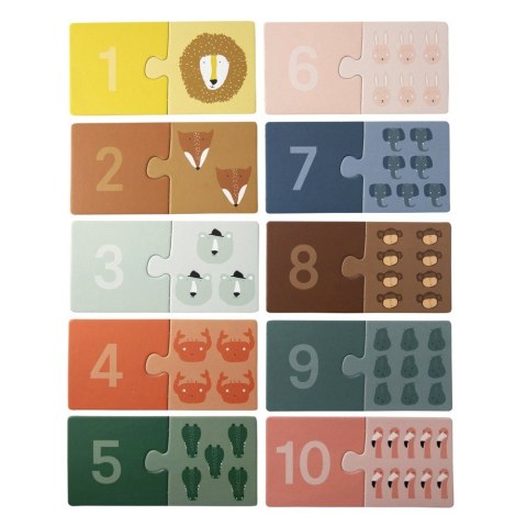 Puzzle do nauki liczenia ze zwierzątkami Trixie Baby