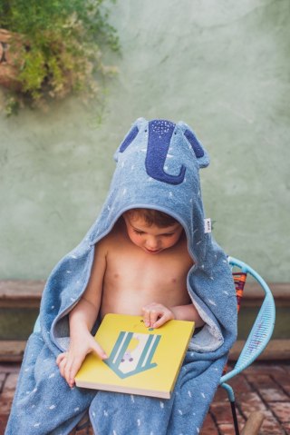 Ręcznik Kąpielowy z Kapturem 70 x 130 cm - Słoń Trixie Baby