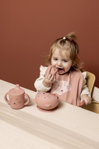 Zestaw do karmienia Miseczka z przyssawką i łyżeczką Kot 4m+ Trixie Baby