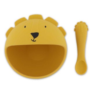 Zestaw do karmienia Miseczka z przyssawką i łyżeczką Lew 4m+ Trixie Baby