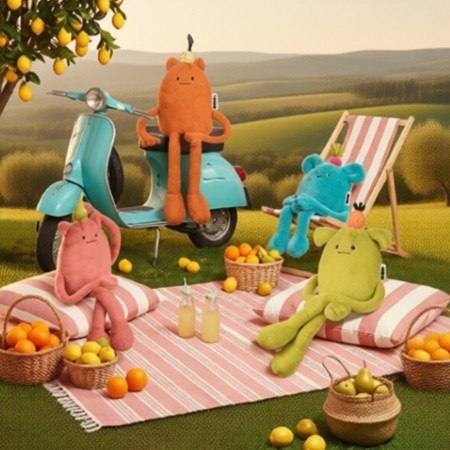 DOUDOU - MIAM! Britney Pear, 40 cm, różowa gruszka