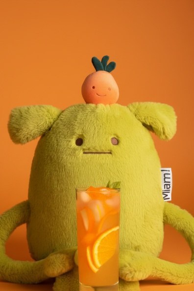 DOUDOU - MIAM! Laurent Jade, 60 cm, zielona pomarańcza