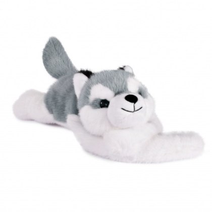 DOUDOU - obciążeniowy pluszowy pies husky Podcoll Histoire d'Ours, 50 cm, jasny szary
