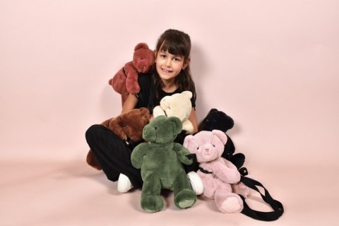 DOUDOU - pluszowa torba na ramię miś, Doudou et Compagnie, czarny