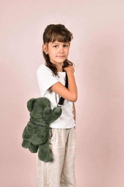 DOUDOU - pluszowa torba na ramię miś, Doudou et Compagnie, khaki