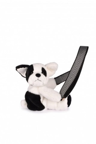 DOUDOU - pluszowa torba na ramię pies, Doudou et Compagnie, czarno-biały