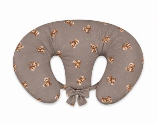 Poduszka rogal do karmienia bliźniąt + zdejmowana poszewka - Toffee Teddy