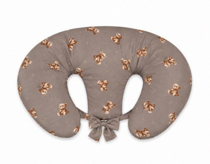 Poduszka rogal do karmienia bliźniąt + zdejmowana poszewka - Toffee Teddy