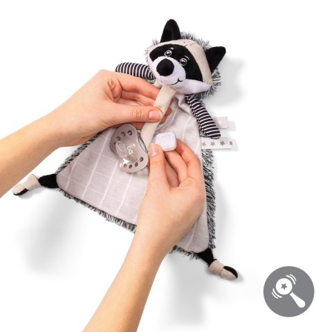 Babyono 747 Przytulanka z zawieszką do smoczka RACOON ROCKY