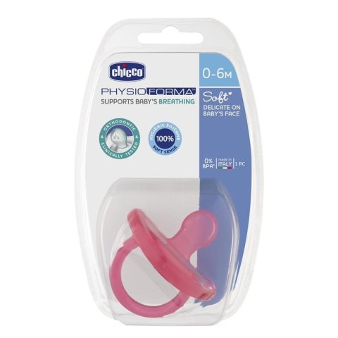 CHICCO Smoczek PHYSIO SOFT silikon 0-6m+ 1 szt