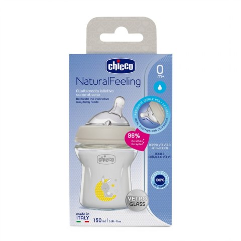 CHICCO Butelka NF szklana 0m+ 150 ml