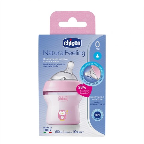 CHICCO Butelka NF plastikowa 0m+ 150 ml girl