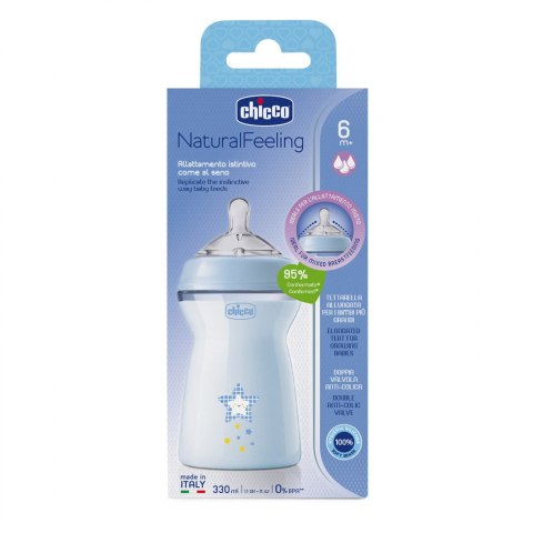 CHICCO Butelka NF plastikowa 6m+ 330 ml boy