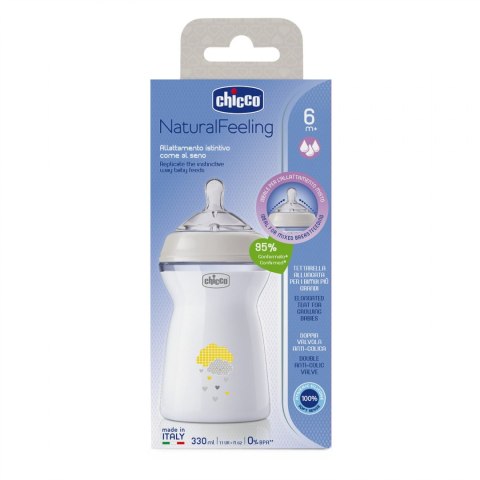 CHICCO Butelka NF plastikowa 6m+ 330 ml neutralna