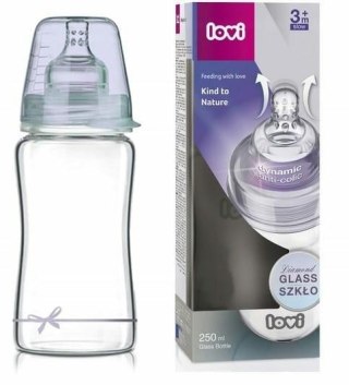 LOVI 74/204 Butelka szklana Diamond Glass 250 ml Baby Shower boy