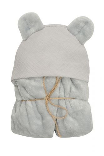 MATEX Kocyk KOALA MUSLIN z kapturkiem 95x95 cm