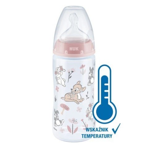 NUK 741486 Buelka 300 ml DISNEY BAMBI ze wskaźnikiem temperatury,smoczek 6-18m