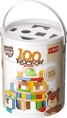 TREFL Zabawka drewniana 100 Klocków