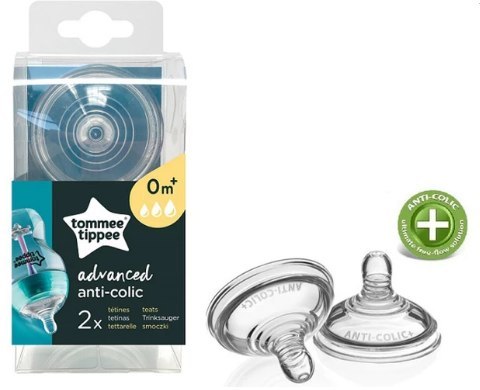 Tommee Tippee 42122651 Smoczek 0+ wieloprzepływowy ADVANCED 2 szt