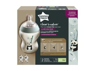 Tommee Tippee 42255002 Butelki dekorowane GIRL/PANDA 2X260ml