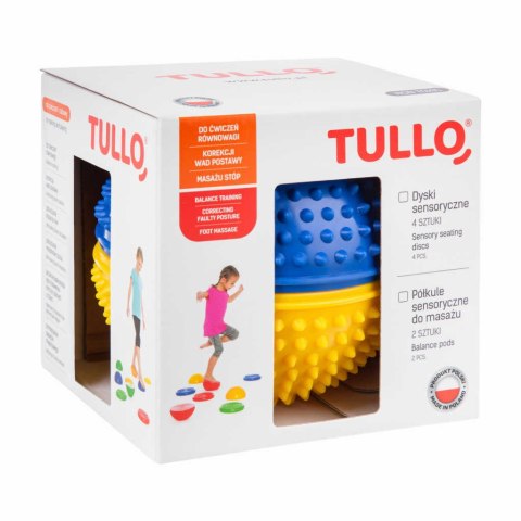 TULLO 476 Półkula sensoryczna 2szt.niebieski/żółty