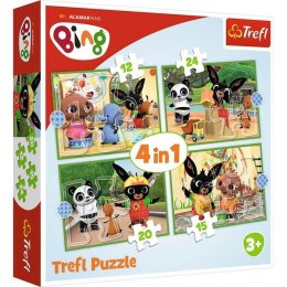 TREFL Puzzle 4w1 Wesoły dzień Binga