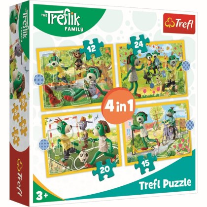 Trefl Puzzle 4w1 Wspólne zabawy Treflików