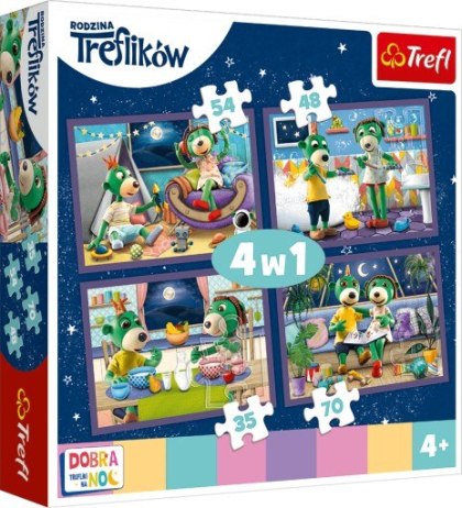 Trefl Puzzle 4w1 Wieczorne rytuały Treflików