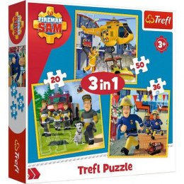 TREFL Puzzle 3w1 Strażak Sam w akcji 3+