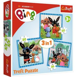 TREFL Puzzle 3w1 Zabawy z Przyjaciółmi Bing 3+