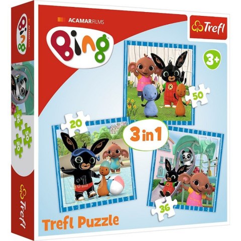 Trefl Puzzle 3w1 Zabawy z Przyjaciółmi Bing 3+