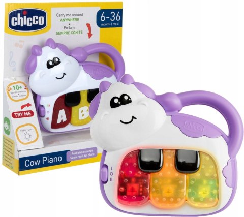 CHICCO Interaktywne Pianinko Krówka Cow piano