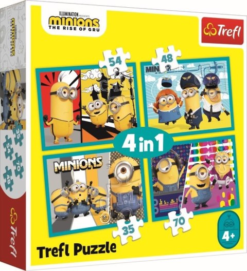 TREFL Puzzle 4w1 Wesoły świat Minionków