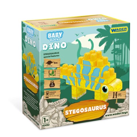 WADER Baby Blocks Dino klocki Stegosaur